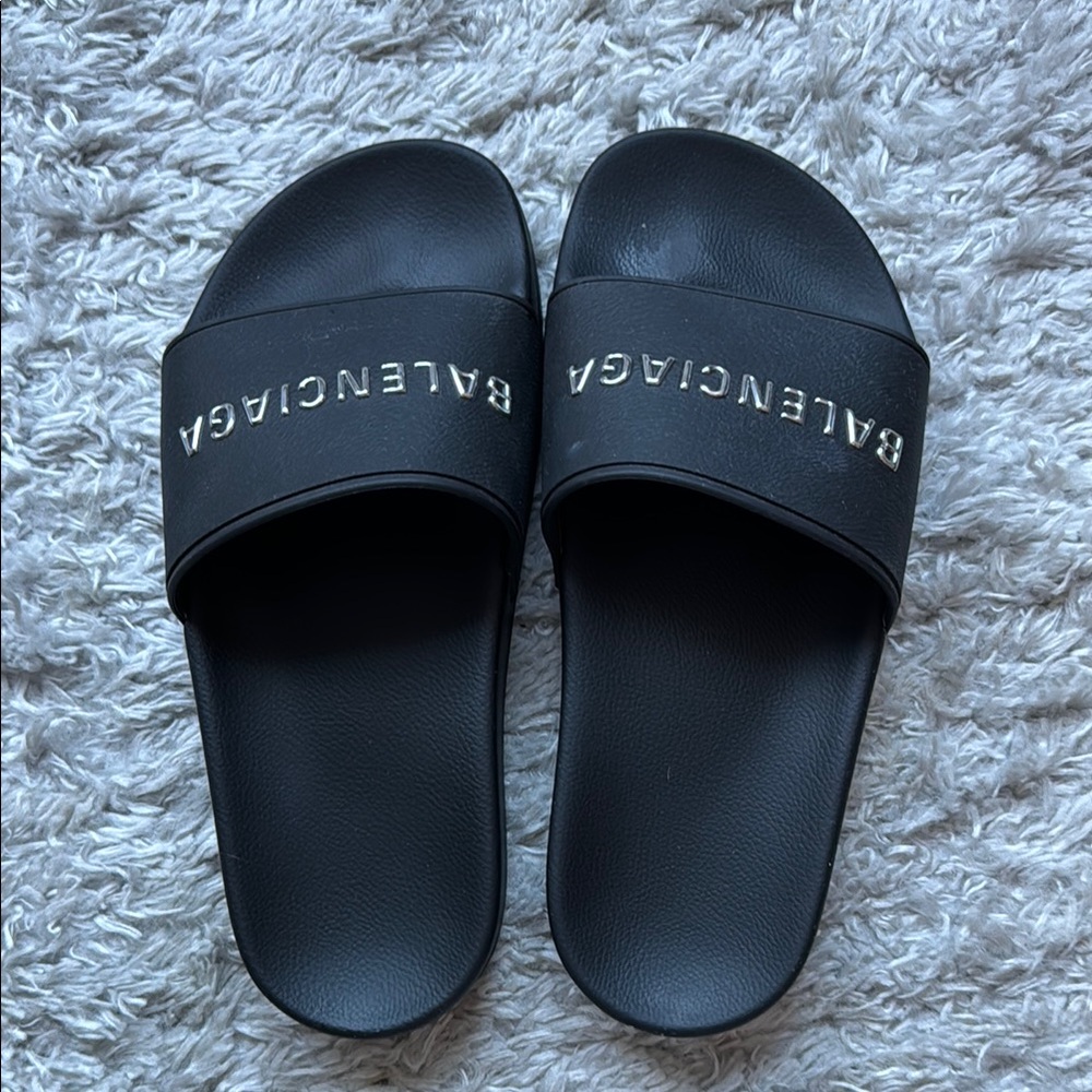 Balenciaga Black Minimalist Slides